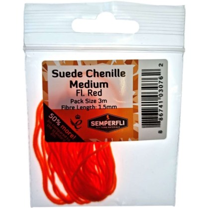 Suede Chenille 1.5mm Medium Semperfli Fluo Red